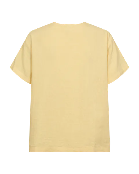 Hovedbilde LAVA LIN/VISCOSE BLUSE V-HALS - GUL