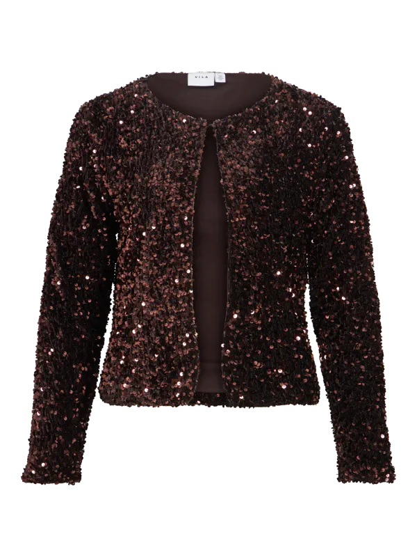 FAITH PALJETT CARDIGAN - BRUN