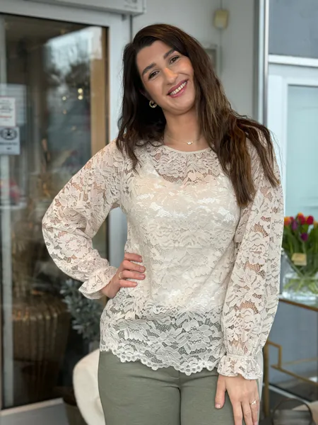 Hovedbilde CARLA EMBRO BLUSE - MOONBEAM