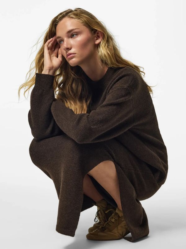 SALLY KNIT GENSER - BRUN