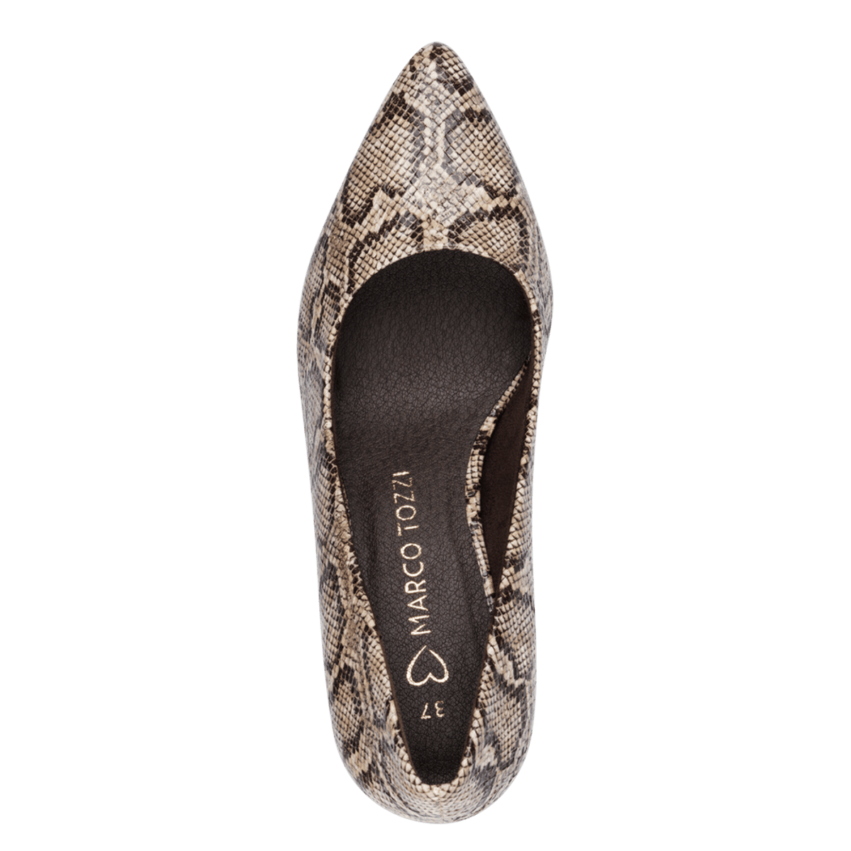 PUMPS M/SNERTEN HÆL - SNAKE