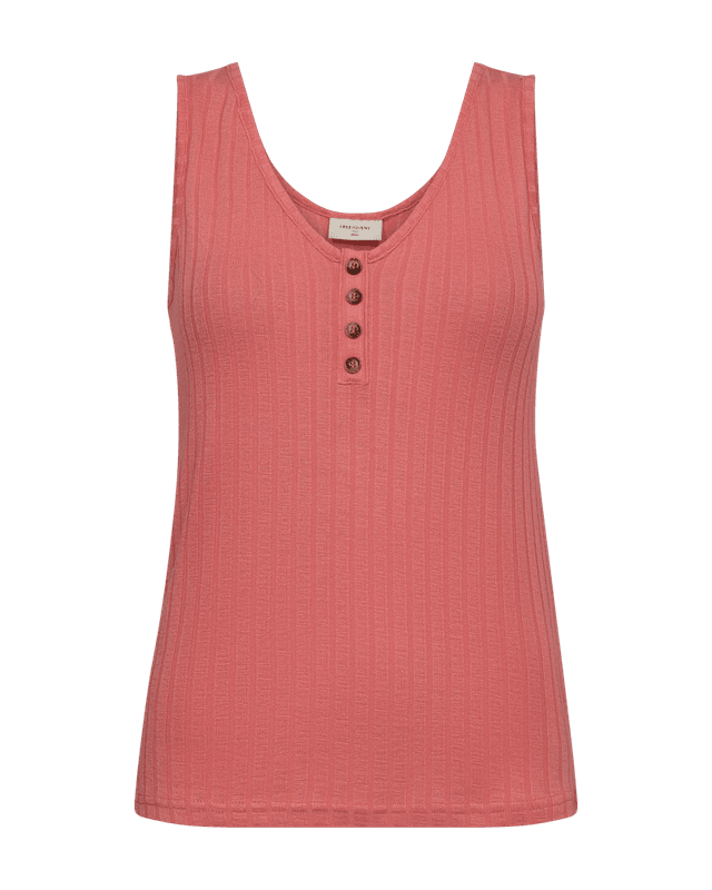 BASAC TOPP M/KNAPPER  - DUSTY CORAL