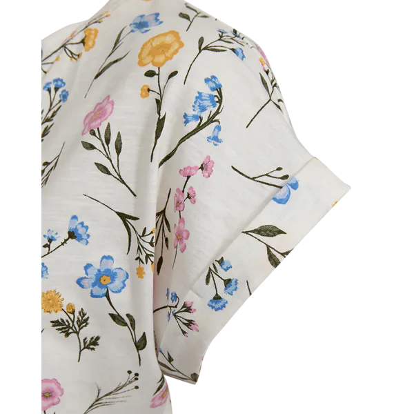 Hovedbilde VIVA TOPP FLOWER - OFFWHITE/GUL/ROSA