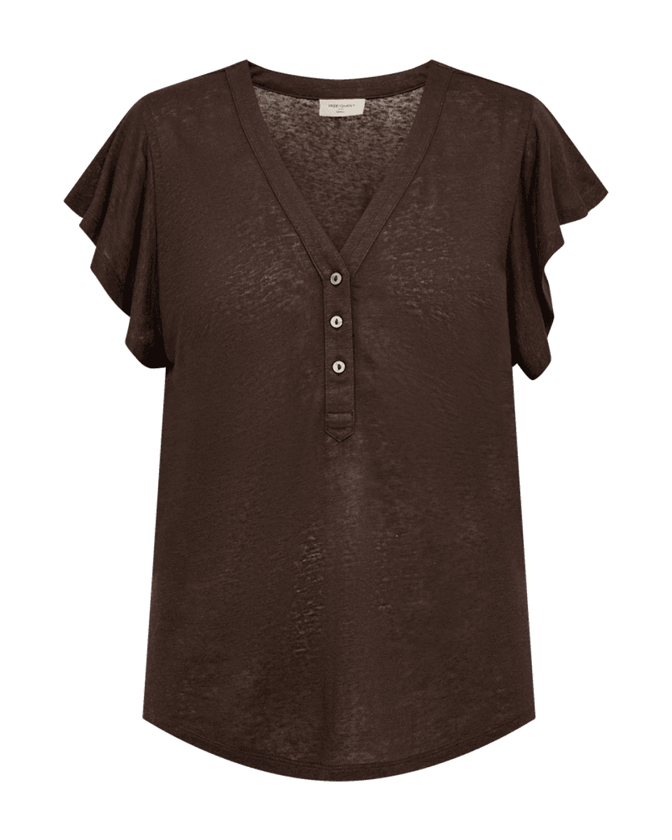 LAVINA TOPP M/KNAPPER - BRUN