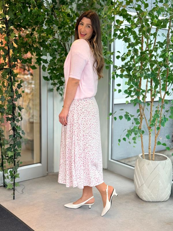ALBA MAXI KJOLE FLOWER - ROSA
