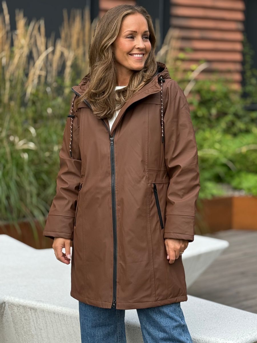 RAIN JAKKE - BRUN