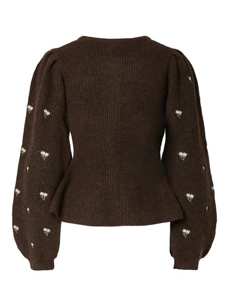 Hovedbilde SILLY CARDIGAN M/PUFFERM / BRODERI - BRUN