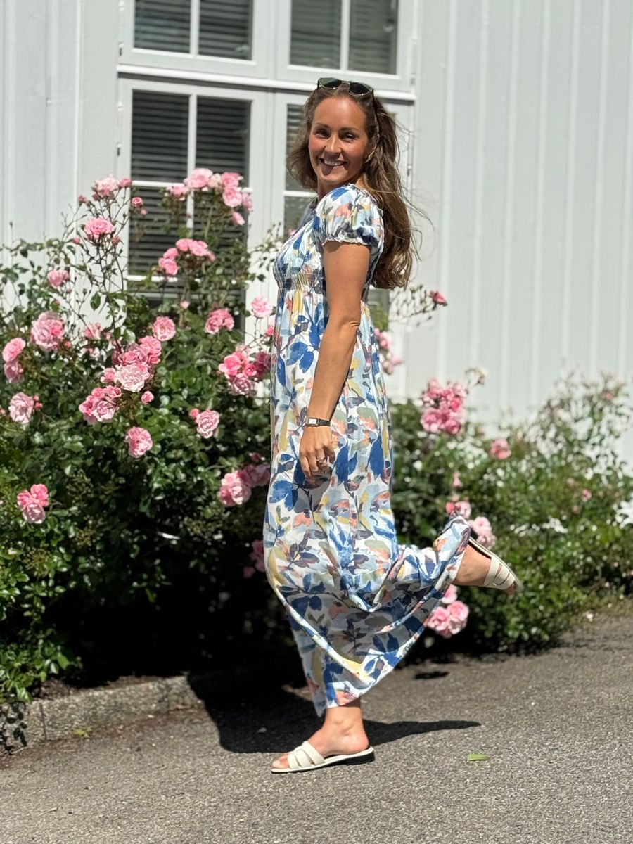 LISE MAXI DRESS - BLUE MIX
