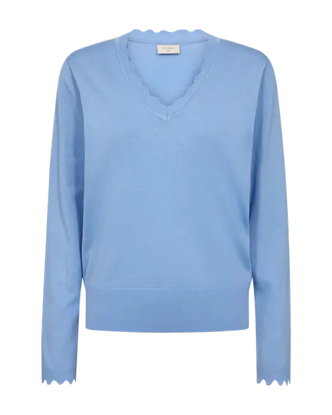 Hovedbilde KATIE GENSER V-HALS - HIMMELBLÅ