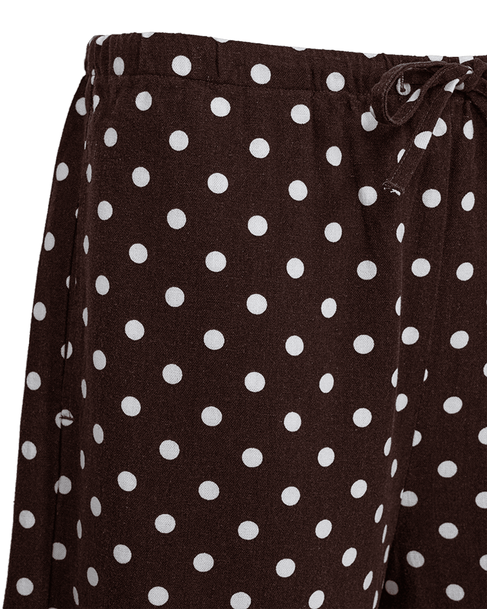 LAVISCO SHORTS M/DOTS - BRUN/HVIT