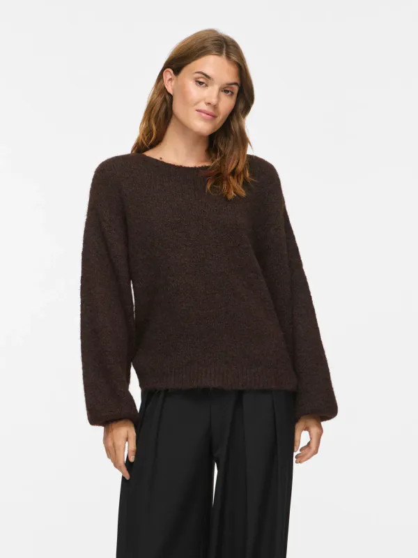 MARLEY KNIT PULLOVER - BRUN