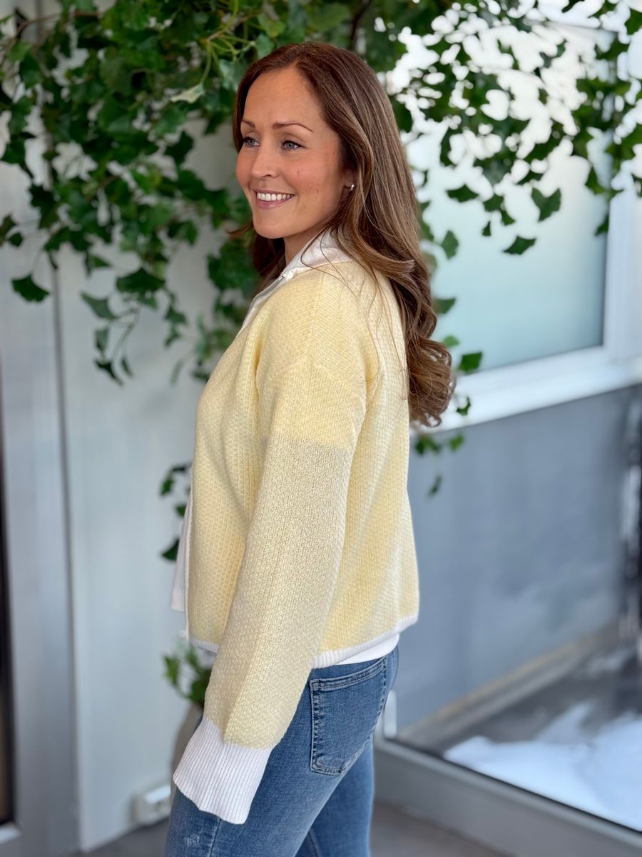 OLLIE ZIP CARDIGAN - GUL