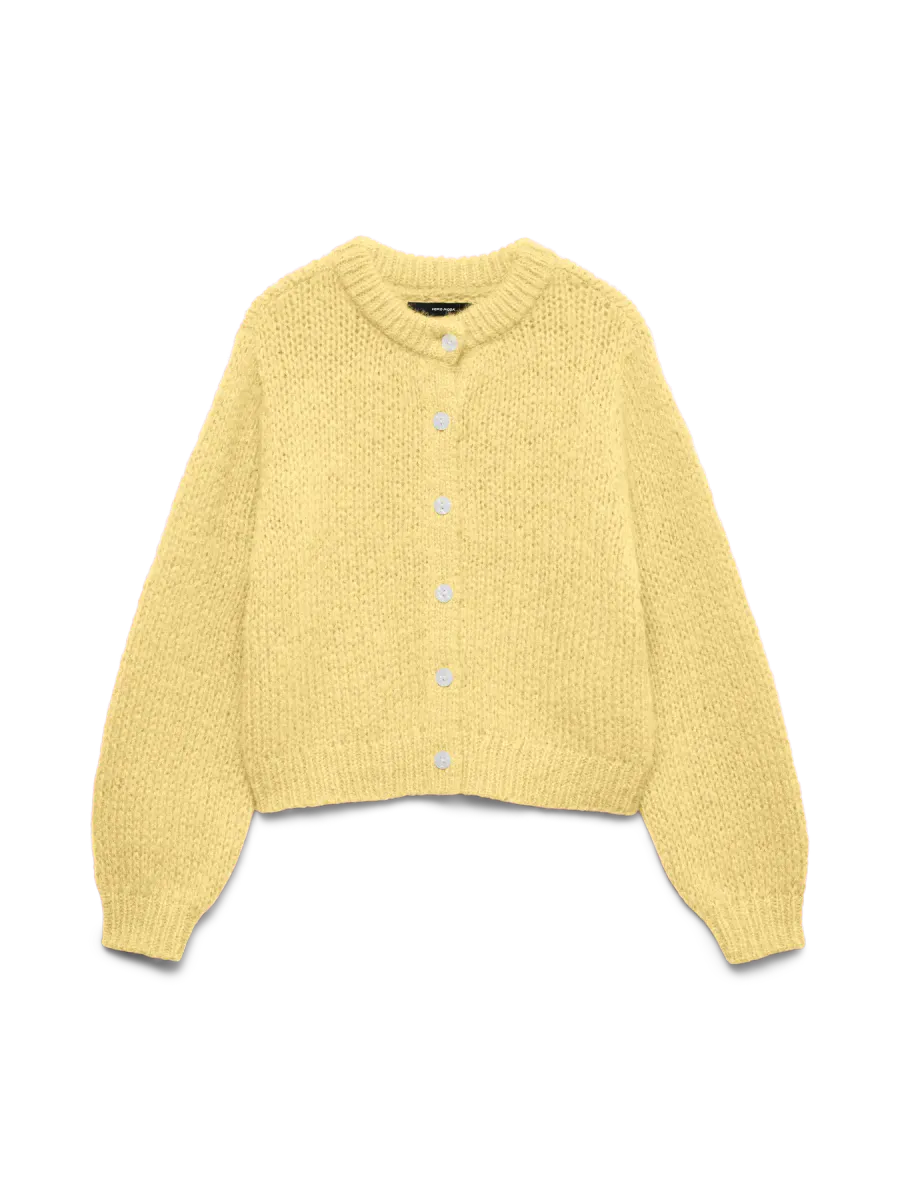 WILO STRIKKET CARDIGAN - GUL