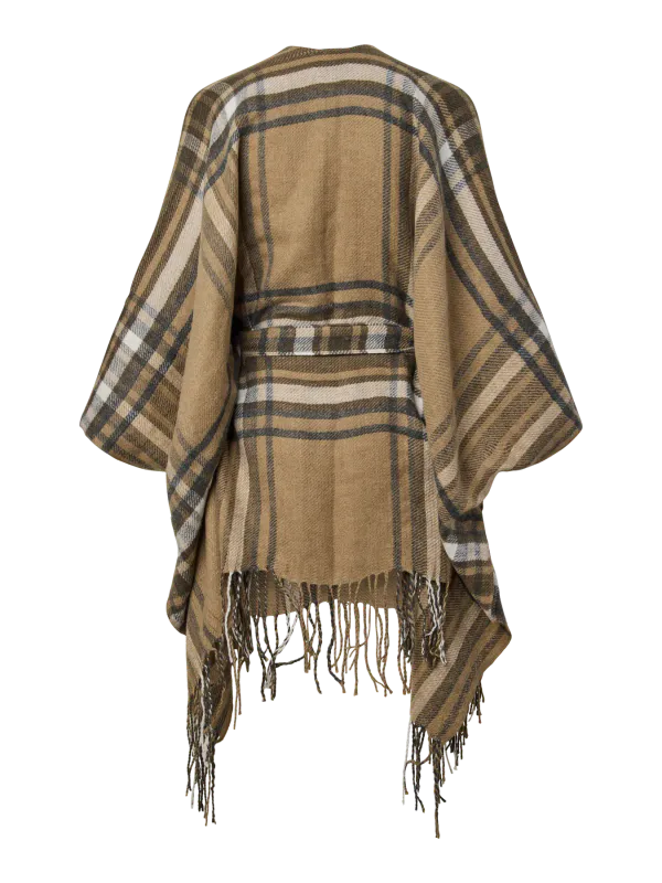 AVIE PONCHO M/BELTE - CAMEL RUTING