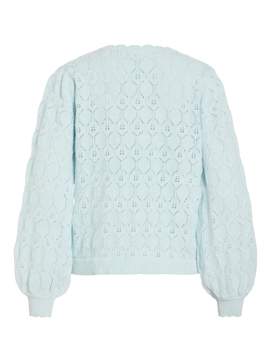 LOWEN CARDIGAN - LYSBLÅ