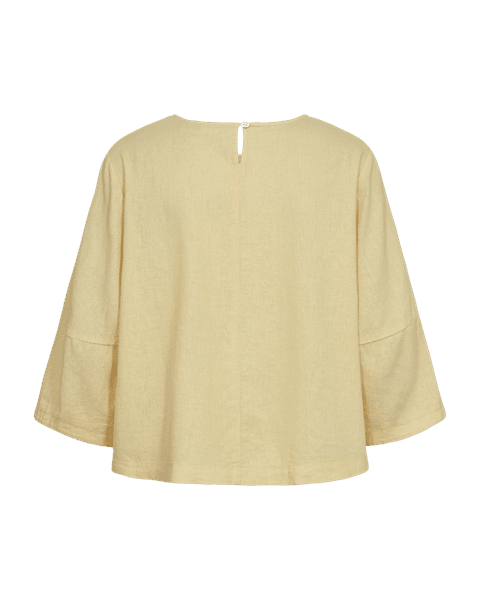 Hovedbilde LAVA LIN/VISCOSE TOPP M/SMOCK - GUL