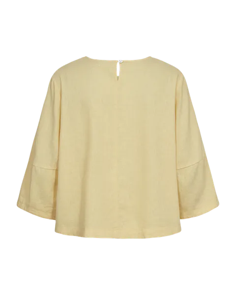 Hovedbilde LAVA LIN/VISCOSE TOPP M/SMOCK - GUL