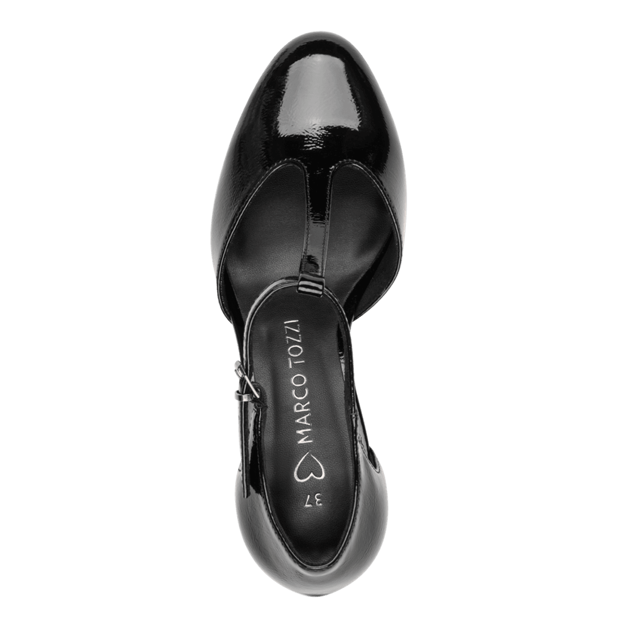 PUMPS M/REIM GLOSSY - SORT
