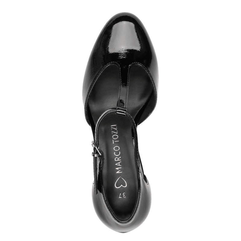 PUMPS M/REIM GLOSSY - SORT