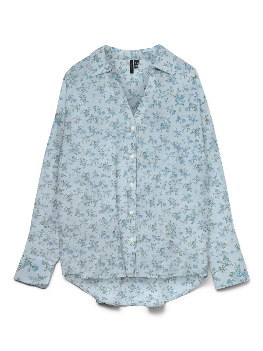 JOSIE BLUSE FLOWERS - LYS BLÅ