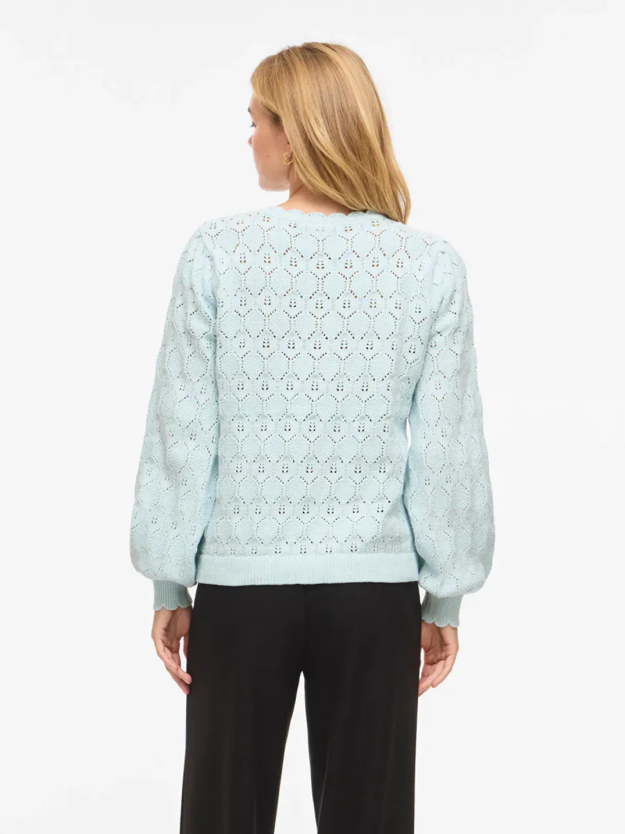 LOWEN CARDIGAN - LYSBLÅ