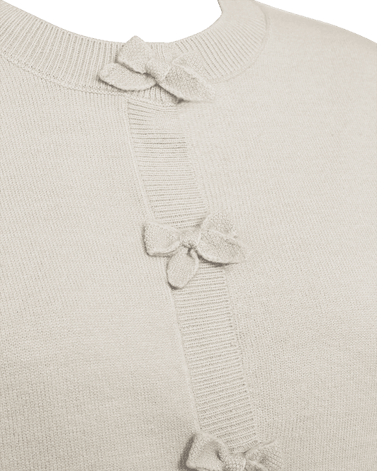 Hovedbilde TESSA CARDIGAN M/BOW - MOONBEAM