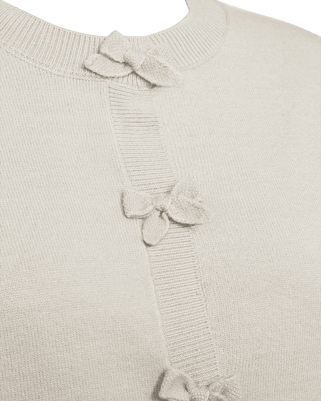 TESSA CARDIGAN M/BOW - MOONBEAM