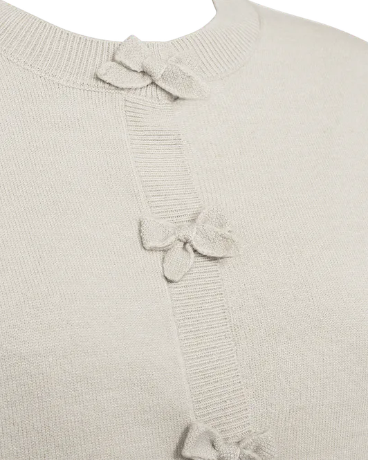 Hovedbilde TESSA CARDIGAN M/BOW - MOONBEAM