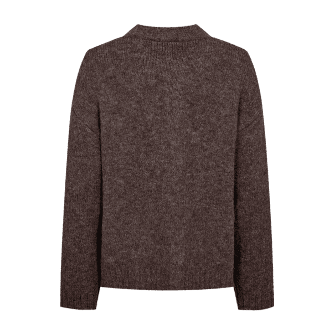 Hovedbilde GRSLULU CARDIGAN M/LOMMER - BRUN MELERT