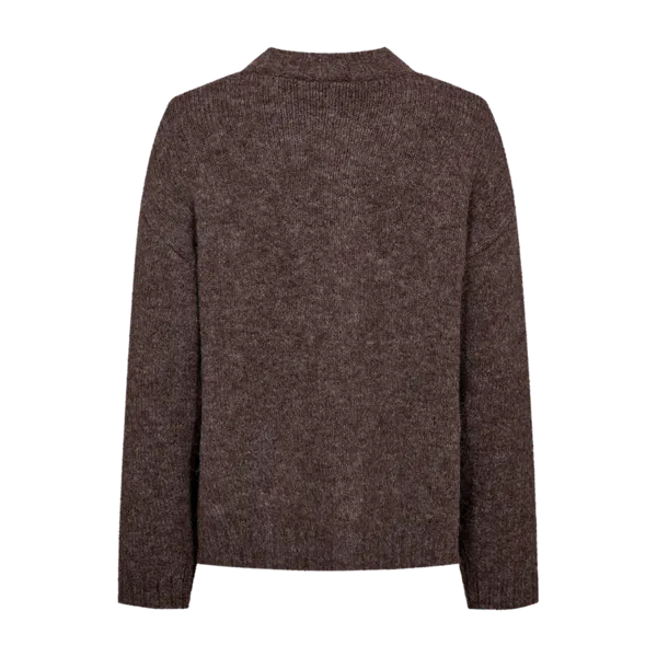 Hovedbilde GRSLULU CARDIGAN M/LOMMER - BRUN MELERT