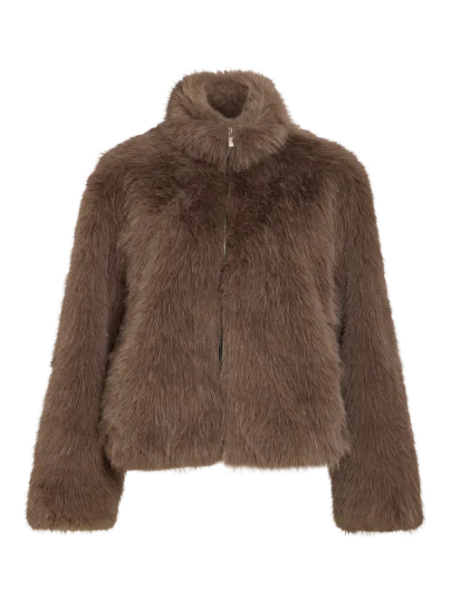 Hovedbilde MELTA FAKE FUR JAKKE KORT - BRUN