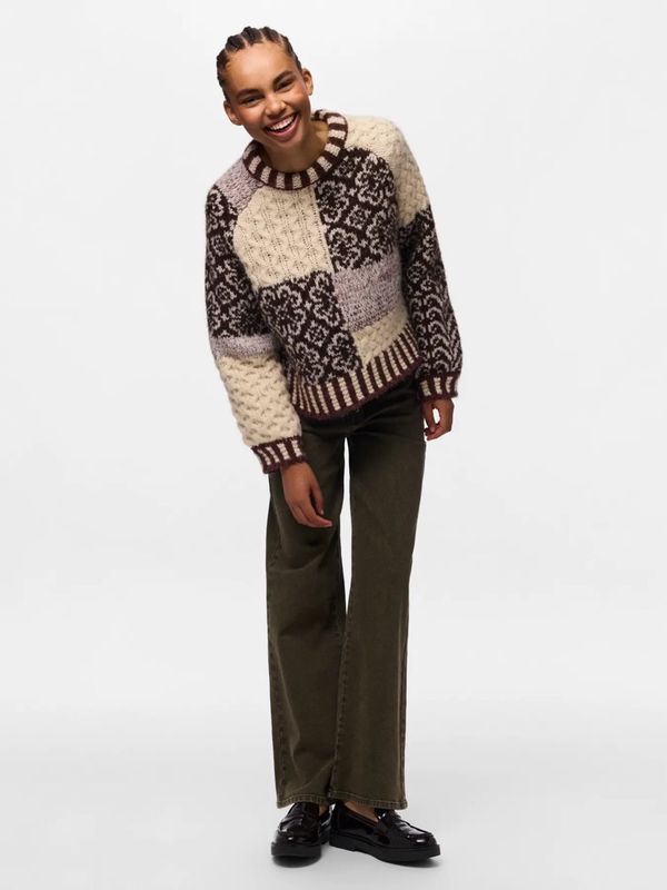 FUSION KNIT GENSER - CREAM/PLOMME