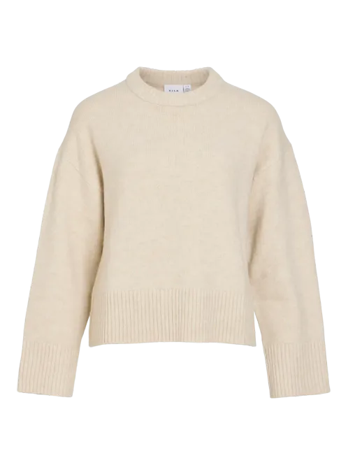 Hovedbilde SIA GENSER RUND HALS - CREAM MELERT