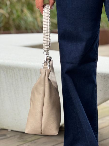 Hovedbilde STOR VESKE FLETTESTROPP - SAND