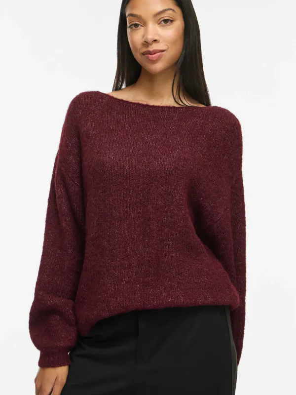 MARLEY KNIT PULLOVER - PLOMME