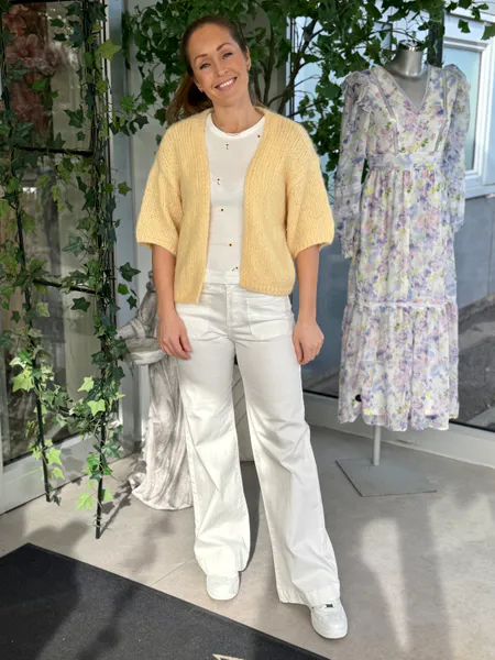 Hovedbilde MAYBE STRIKKET CARDIGAN 2/4 ERM - GUL