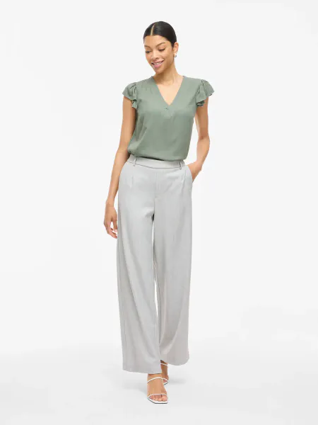 Hovedbilde VARONE RETT BUKSE - LYS GRÅ MELERT