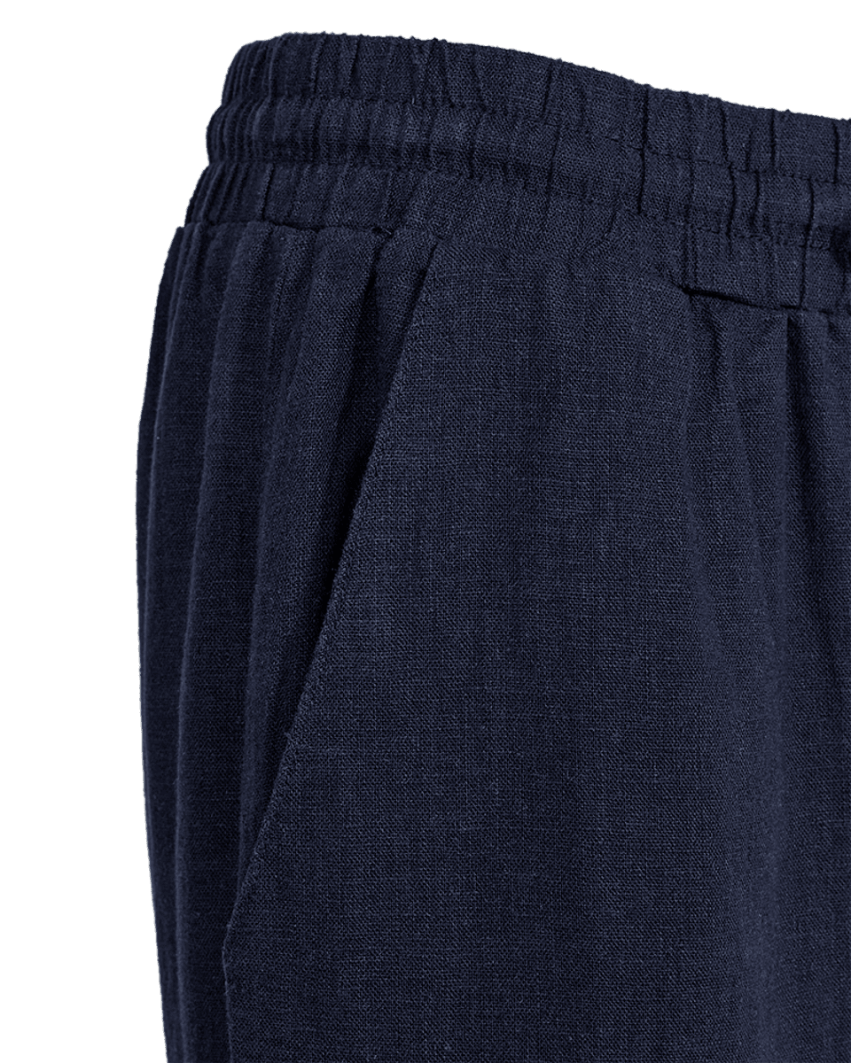 LAVA LIN/VISCOSE BUKSE ANKEL - NAVY