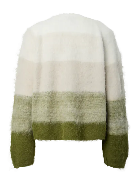 Hovedbilde GOA CARDIGAN - GRØNN/OFFWHITE/SAND