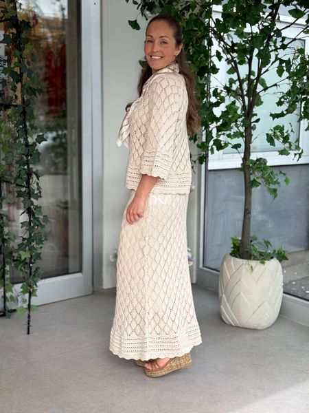 Hovedbilde EVIE STRIKKET SKJØRT - CREAM