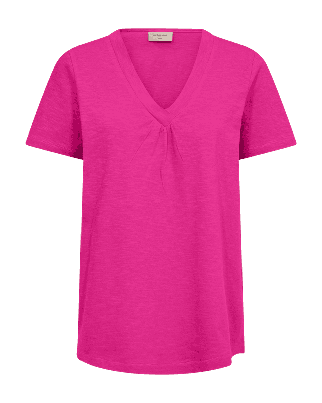SABINA T-SHIRT V-HALS - CERISE