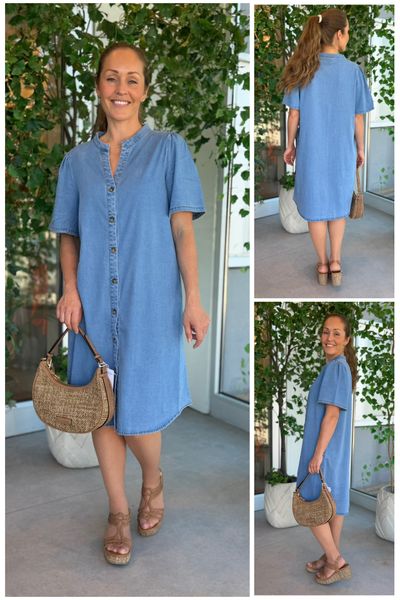 Hovedbilde SOLDA KNELANG KJOLE - LYS DENIM