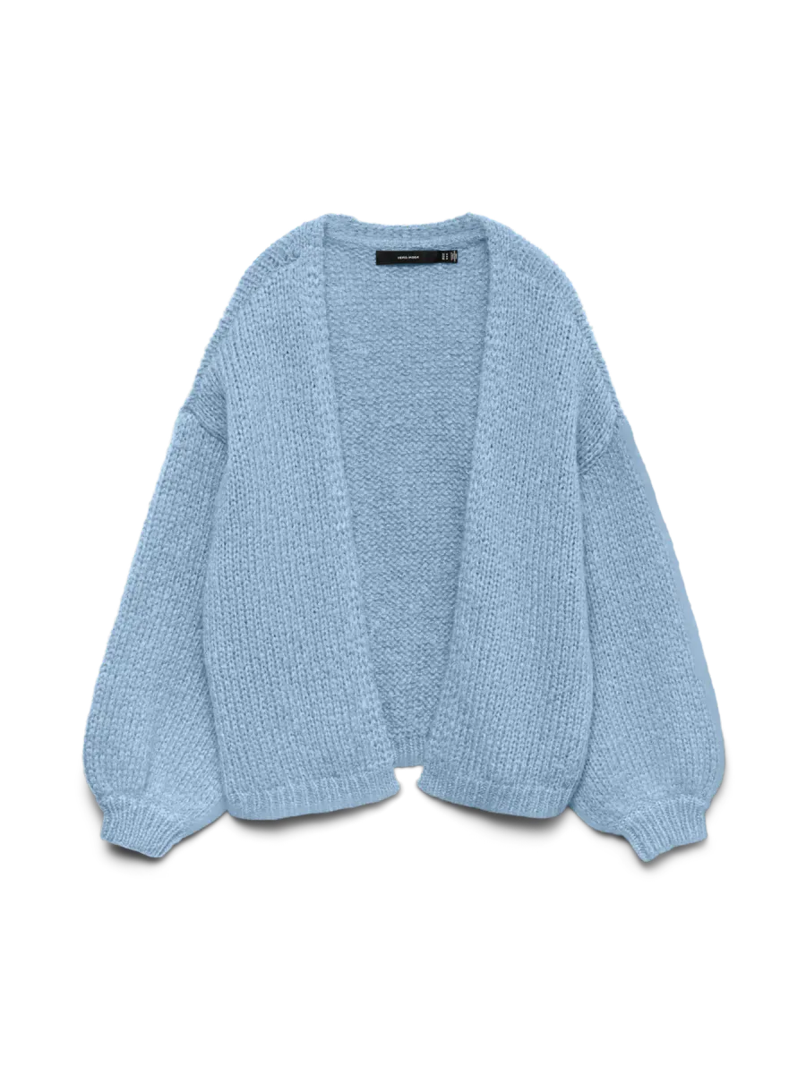 MAYBE STRIKKET CARDIGAN - LYSBLÅ