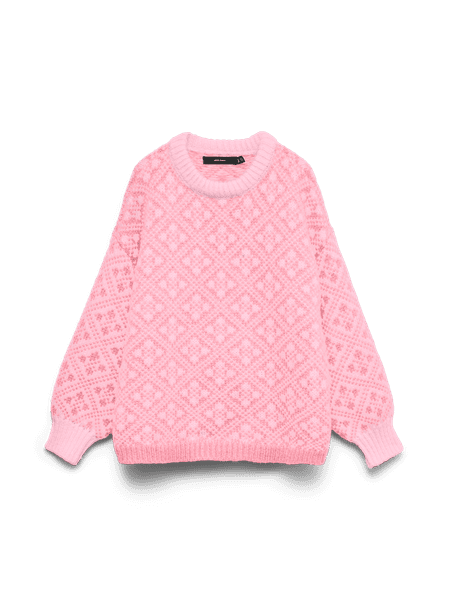 Hovedbilde INGA STRIKKEGENSER - ROSA MØNSTER