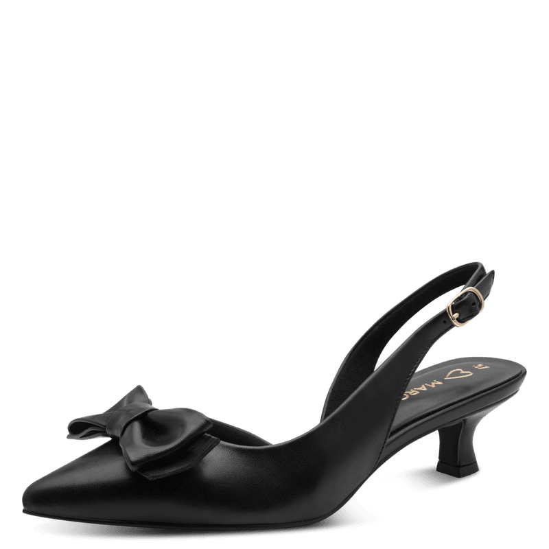 PUMPS M/SLINGBACK & BOW - SORT