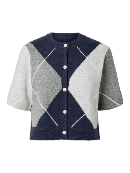 Hovedbilde SALLY KNIT CARDIGAN - NAVY CHECK