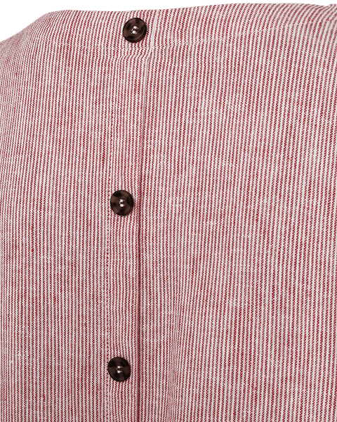 Hovedbilde  LAVA LIN/VISCOSE KJOLE STRIPET - RØD/OFFWHITE