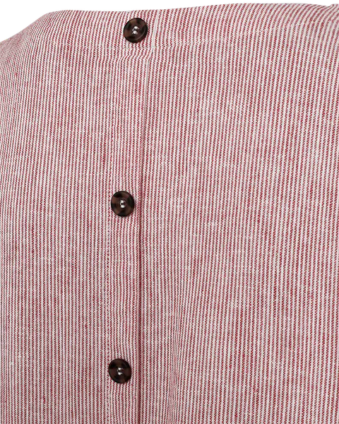 Hovedbilde  LAVA LIN/VISCOSE KJOLE STRIPET - RØD/OFFWHITE