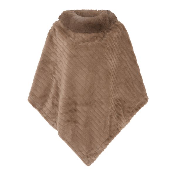 Hovedbilde PONCHO FAKE FUR - TAUPE