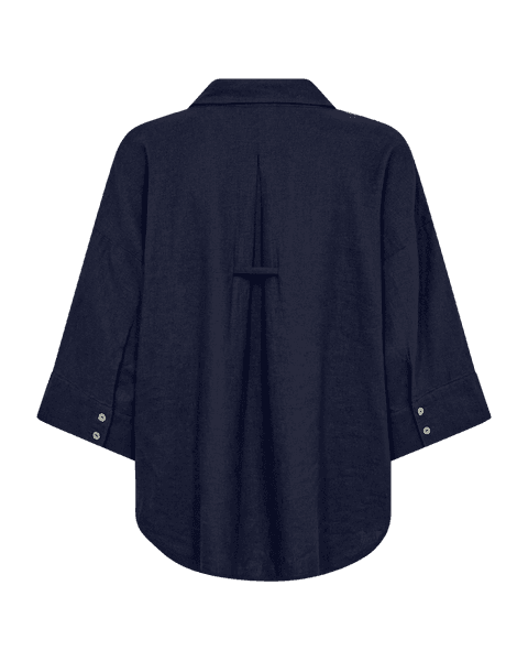 Hovedbilde LAVA LIN/VISCOSE SKJORTE 3/4 ERM - NAVY